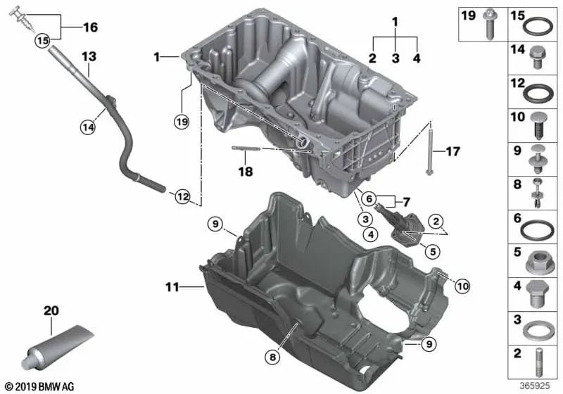 Akustikabdeckung für BMW F15 (OEM 11148571548). Original BMW