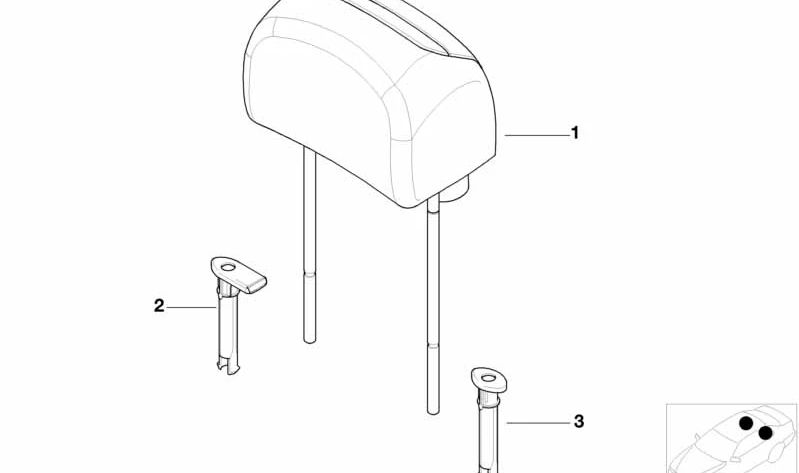 Outer guide for BMW E46 (OEM 52208268948). Original BMW