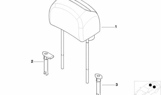 Outer guide for BMW E46 (OEM 52208268948). Original BMW