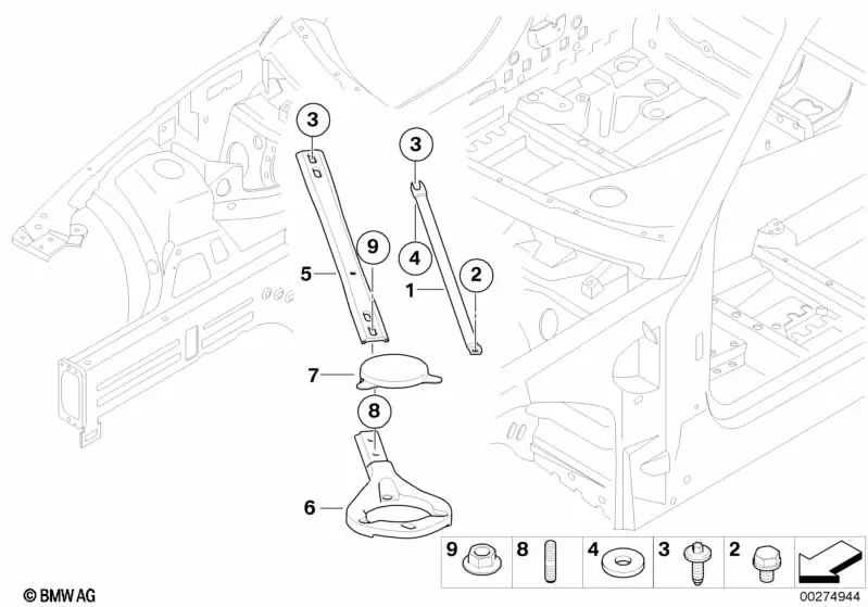 Cubierta para BMW E82, E90, E92, E93, X1 E84 (OEM 51617891281). Original BMW