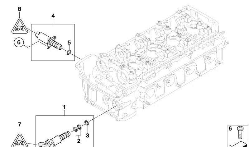 Válvula magnética para BMW E90, E92, E93 (OEM 11367843118). Original BMW