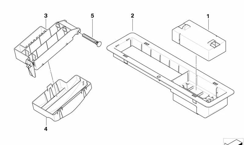 Tapa de caja de fusibles OEM 61138372310 para BMW Z8 (E52). Original BMW.