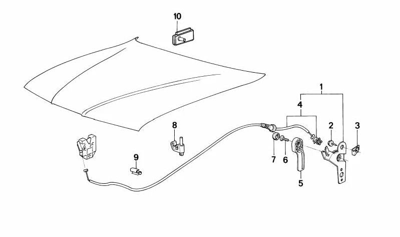 Abrazadera para BMW Serie 7 E32 (OEM 51231969463). Original BMW