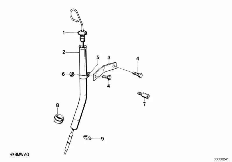 Tubo guía para BMW Serie 3 E30, Serie 5 E34 (OEM 11432243086). Original BMW