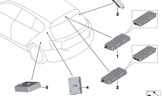 Amplificatore di antenna per BMW F20, F21 (OEM 65209226884). BMW originale