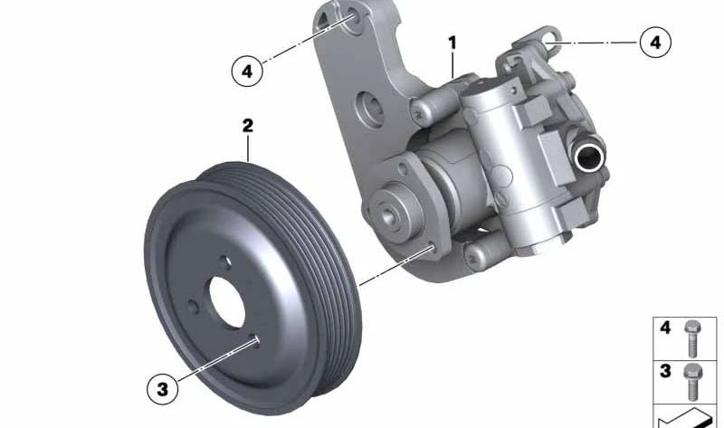 Bomba de dirección asistida para BMW E90N, E91N, E92N, E93N, E84 (OEM 32416867534). Original BMW