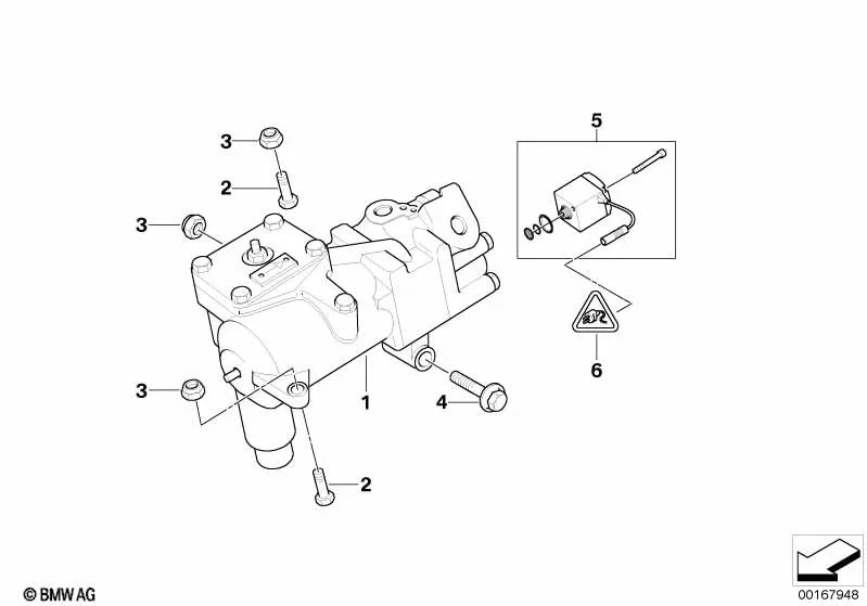 Convertidor Servotronic para BMW E39 Serie 5 (OEM 32131092412). Original BMW