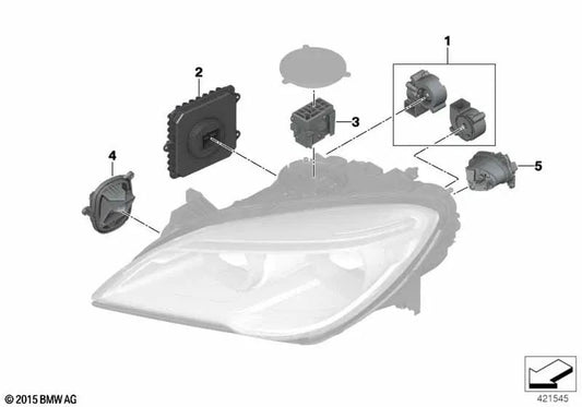 Módulo de luz LED para curvas derecha para BMW F06N, F12N, F13N (OEM 63117394904). Original BMW