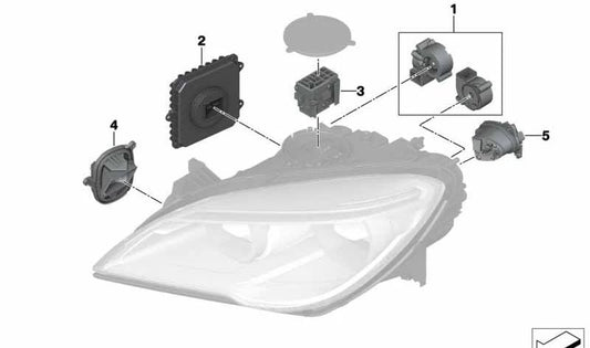 Módulo LED de luz de giro izquierda OEM 63117394903 para BMW Serie 6 (F06, F12, F13). Original BMW.