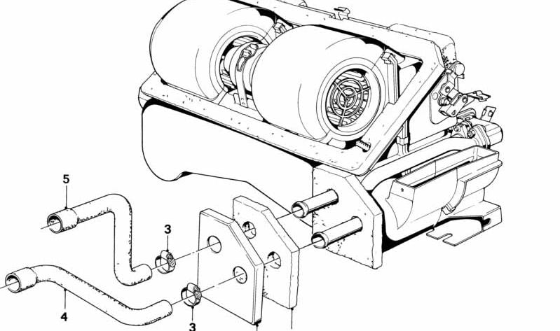 Manguera de retorno de refrigerante OEM 11531266397 para BMW {E21}. Original BMW.