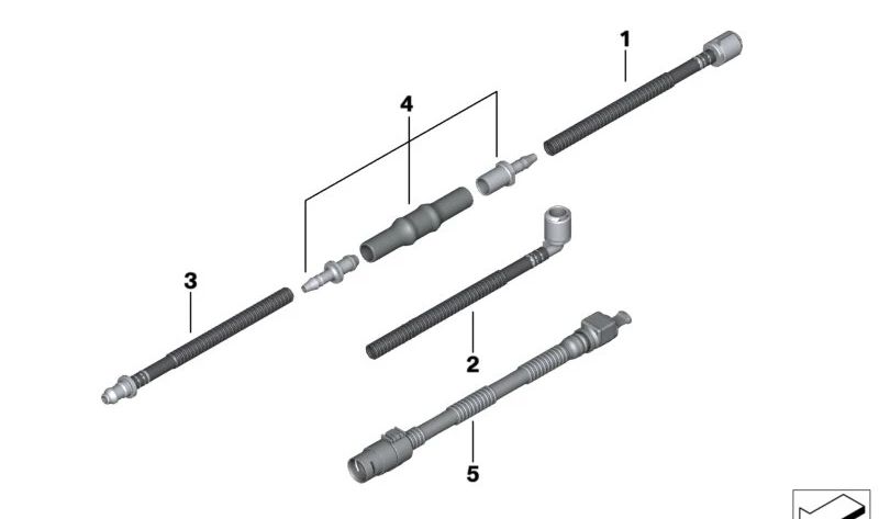 MANGUera recta oem 61668497345 para bmw g42, u06, g87, g20, g21, g28, g80, g81, g22, g23, g26, g82, g83, g60, g90, g29, g06, u11, u12, u10, u1. Original BMW.