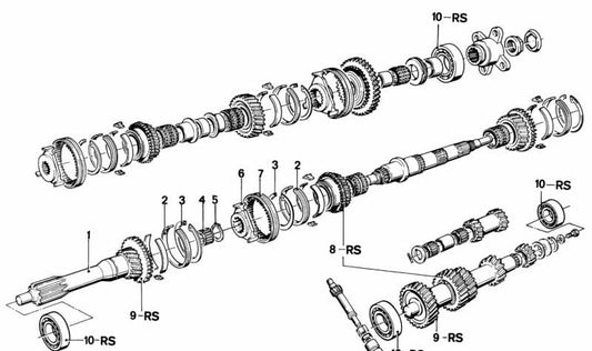 Eje de transmisión para BMW Serie 5 E12 (OEM 23211200734). Original BMW