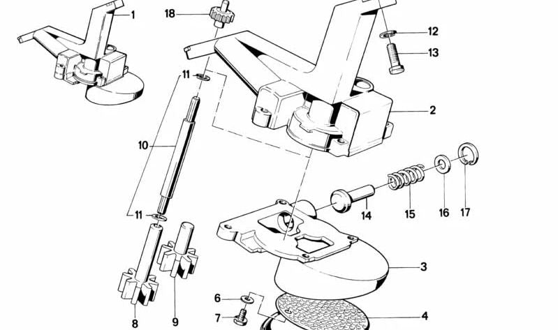 Carcasa de la bomba de aceite para BMW Serie 3 E21, E30, Serie 5 E28 (OEM 11411273081). Original BMW