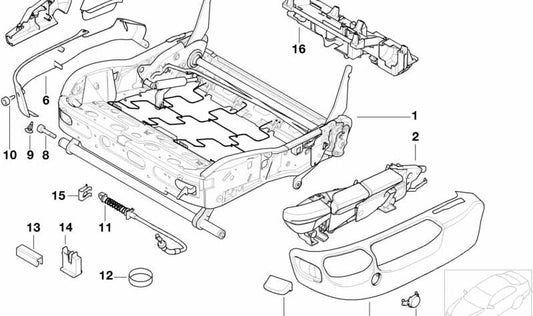 Cubierta exterior para BMW Serie 5 E39 (OEM 52107057996). Original BMW