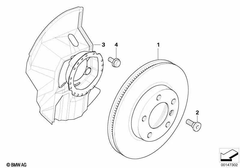 Guardabarros derecho para BMW E46 (OEM 34112282110). Original BMW