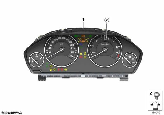 Instrument Cluster for BMW 3 Series F30, F31, F34 4 Series F32, F33, F36 (OEM 62105A03A09). Original BMW.