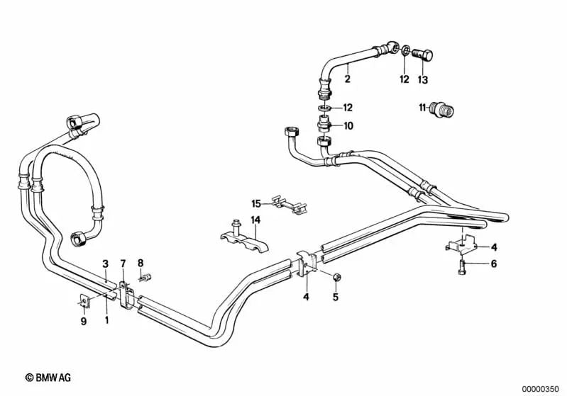 Adaptador para BMW E30, E28, E24, E23 (OEM 17221707533). Original BMW.