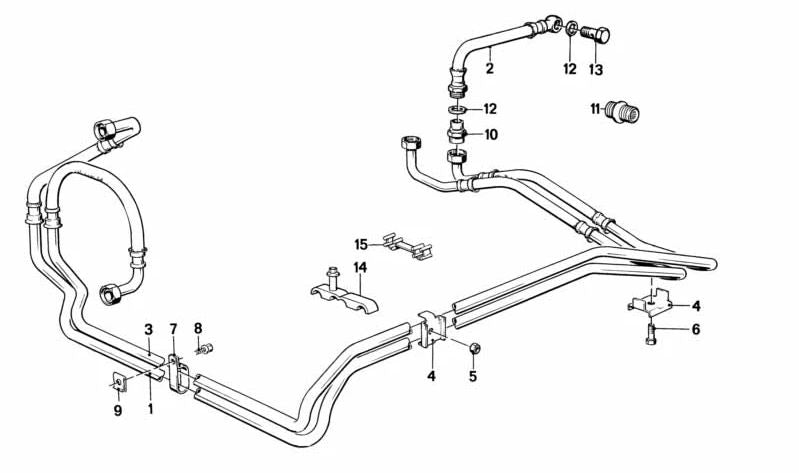 Conector de rosca para radiador OEM 17221712618 para BMW E30, E28, E24, E23. Original BMW.