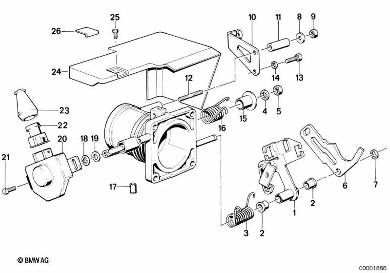 Carcasa de conector para BMW E30, E34, E24, E32 (OEM 12521707321). Original BMW