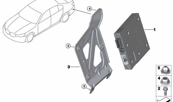 Módulo de TV OEM 65509366604 para BMW (Modelos compatibles: F07, F10, F90, G30, G31, F12, F13, G32, F01, F02, F04, G11, G12, F15, F85, F16, F86). Original BMW.