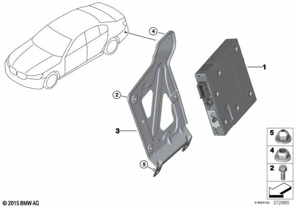 Módulo de TV para BMW Serie 5 F07, F10, F11, F18, F90, G30, G31, G38, Serie 6 F12, F13, G32, Serie 7 F01, F02, F04, G11, G12, X5 F15, F85, X6 F16, F86 (OEM 65509366606). Original BMW.