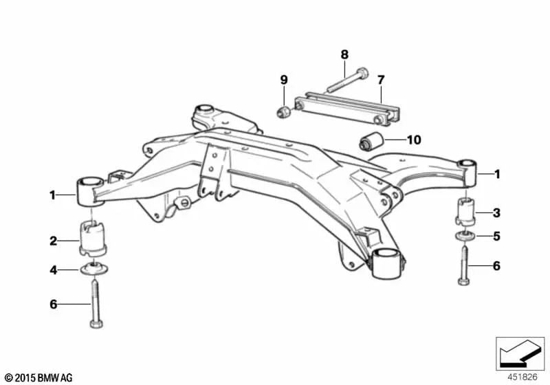 Soporte de goma para BMW Serie 8 E31 (OEM 33312227374). Original BMW.