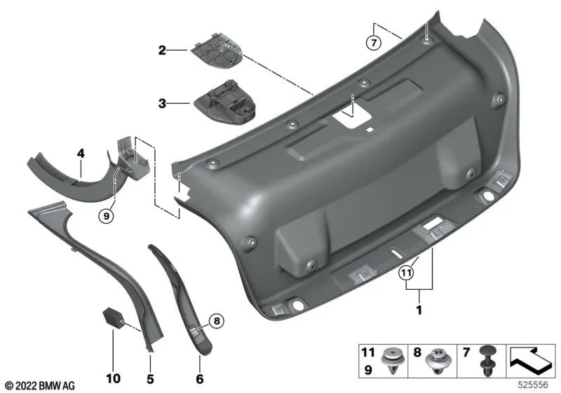 Schaumpad para BMW G20, G20N, G28, G28N, G80 (OEM 51497011149). Original BMW