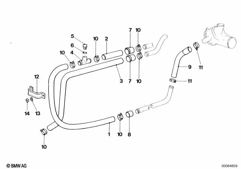 Válvula de ventilación para BMW E46, F30, F80 (OEM 64212161113). Original BMW.