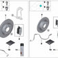 Kit de reparación de pastillas de freno sin amianto para BMW I01, I01N (OEM 34106884267). Original BMW