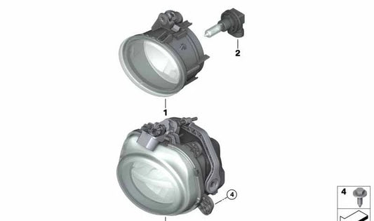 LED de LED direita Lighthouse para BMW F39 (OEM 63177444806). BMW original