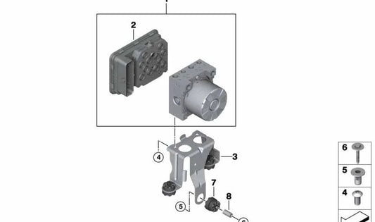 DSC unit repair kit OEM 34505A6DC38 for BMW G42, G20, G21, G28, G22, G23, G26, G29. Original BMW.