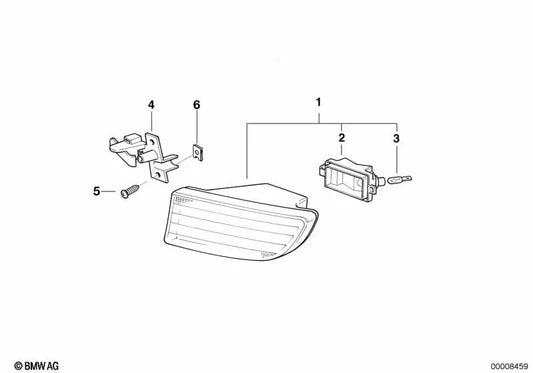 Left bracket for BMW 7 Series E38 (OEM 63178362403). Original BMW.