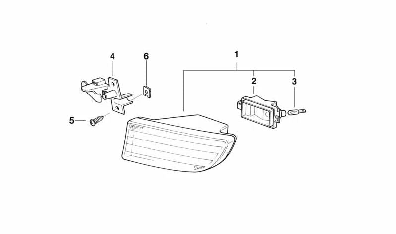 Faros antiniebla derecho para BMW E38 (OEM 63178352024). Original BMW