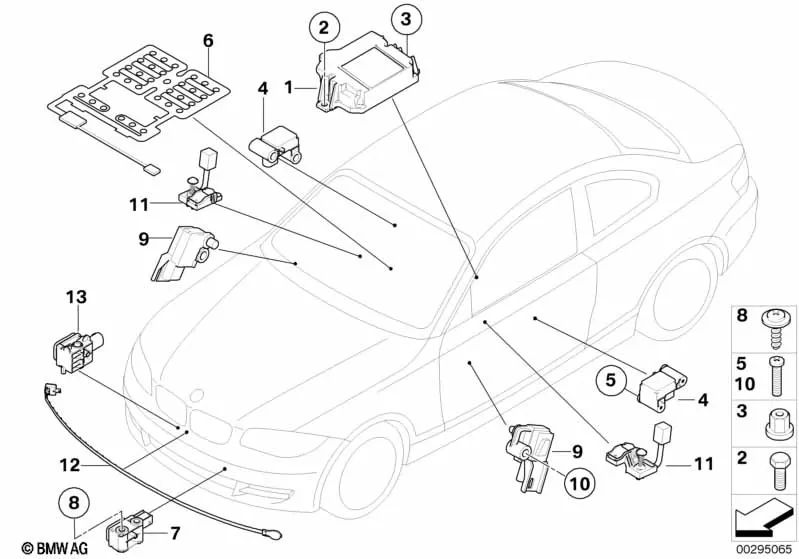 Airbag -Steuereinheit für BMW X1 E84 (OEM 65779325683). Original BMW