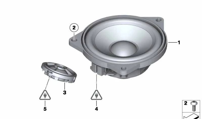 Altavoz de agudos Sistema HiFi para BMW F07, F01N, F02N, F04, E70, E71 (OEM 65139212077). Original BMW