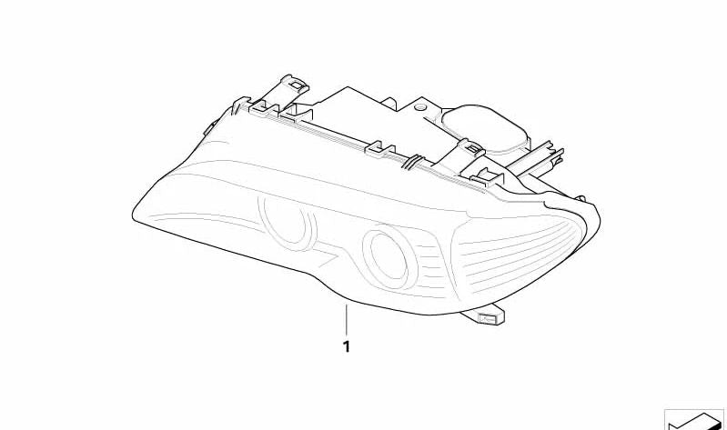 Faro Bi-Xenón AHL derecho para BMW E46 (OEM 63126935734). Original BMW