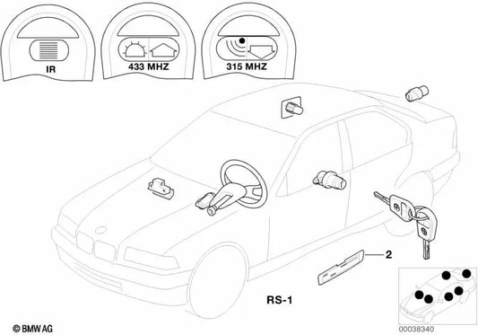 Equalization Repair Kit for BMW 3 Series E36 (OEM 51218194531). Original BMW