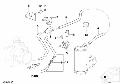 Schlauchkrümmer for BMW 3 Series E36 (OEM 13901703184). Genuine BMW