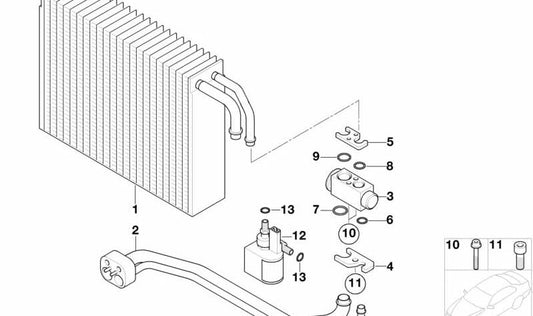 Juego de Tuberías para BMW E65, E66 (OEM 64116913422). Original BMW