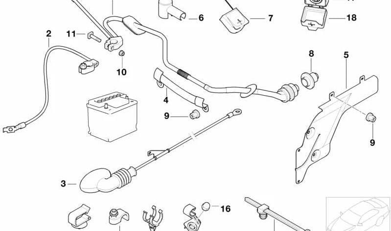 Support Point Plug B+ for BMW E39 (OEM 12427503054). Original BMW