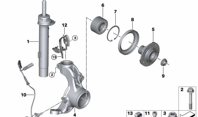 ABS/BVA line bracket left for BMW E90, E91, E92 (OEM 34526773551). Original BMW