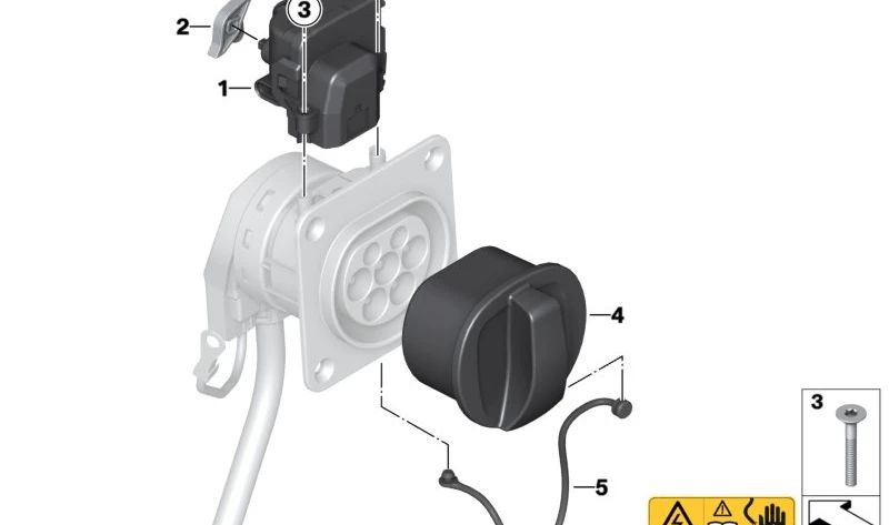 Copertura di caricamento OEM 61139334721 per BMW I3 I01, I8 I12, I8 Roadster I15. BMW originale.