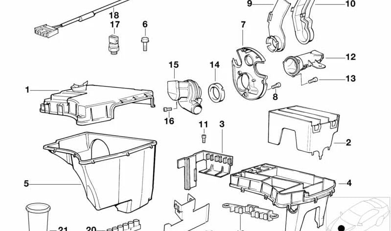 Relé portador para BMW E38 (OEM 12901747915). Original BMW.