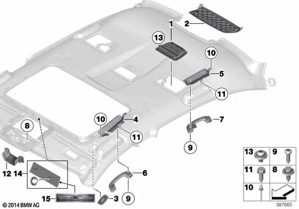 Canal de cables para BMW Serie 6 F12, Serie 7 F01, F02, F04 (OEM 51169161906). Original BMW.