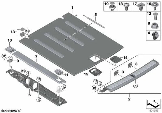 Ladekantenverkleidung für BMW X6 F96, G06 (OEM 51477948357). Original BMW