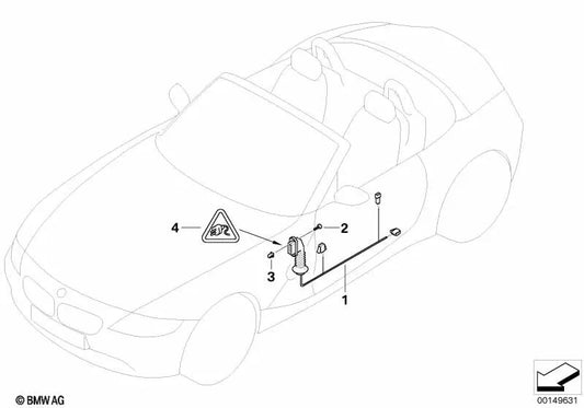 Arnés de cables de puerta lado del conductor para BMW Z4 E85 (OEM 61126934607). Original BMW