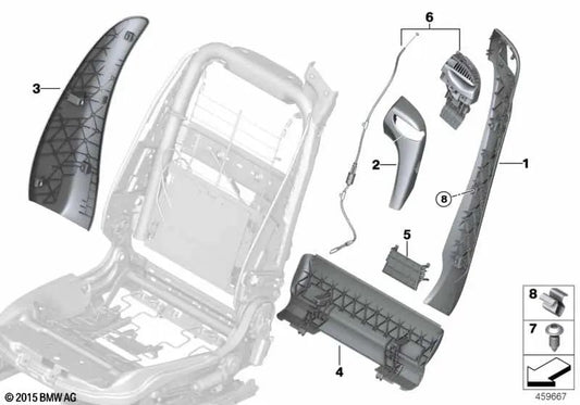 Belt Derailleur Cover Left for BMW F33, F83 (OEM 52107325061). Original BMW