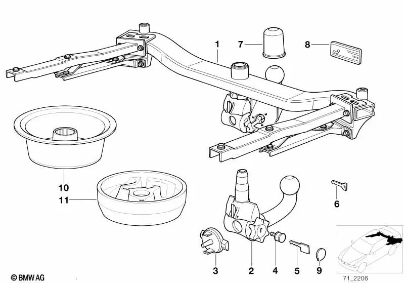 Caja de almacenamiento para BMW E36 (OEM 71601092524). Original BMW