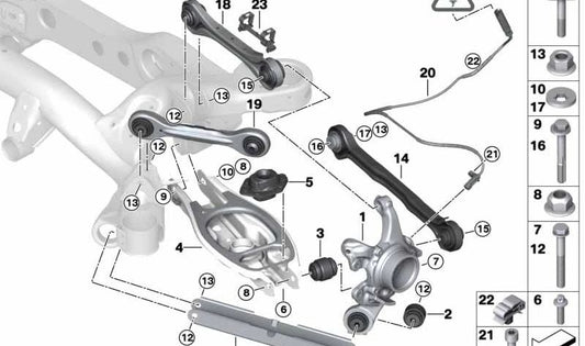 Hinterer DSC-Boost-Sensor für BMW E81, E82, E87N, E88, E90, E91, E93 (OEM 34526764610). Original BMW