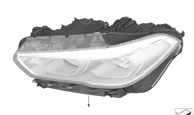 Faro LED AHL derecho para BMW X5 F95, G05, X6 F96, G06 (OEM 63119850418). Original BMW.